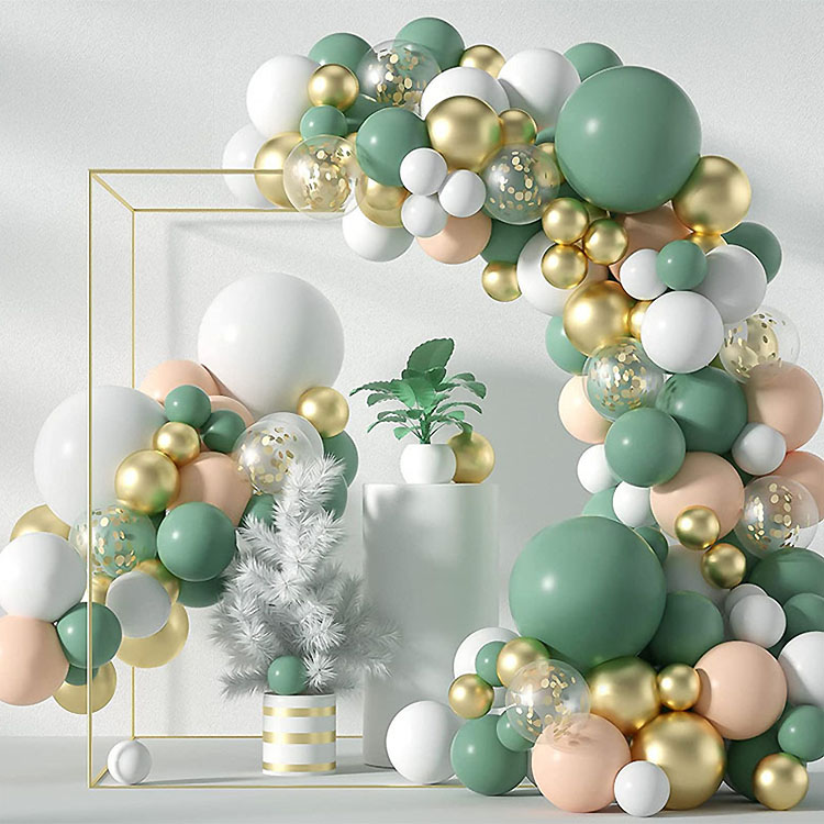 ชุดอุปกรณ์อาบน้ำเด็ก Sage Green Balloons Garland Arch Kit