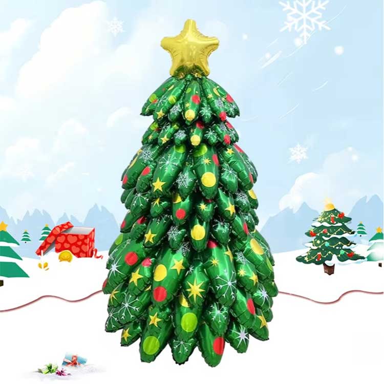 ลูกโป่งฟอยล์ยืนต้นคริสต์มาส