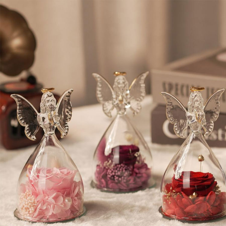 ของขวัญดอกไม้เก็บรักษาเทวดาแก้ว