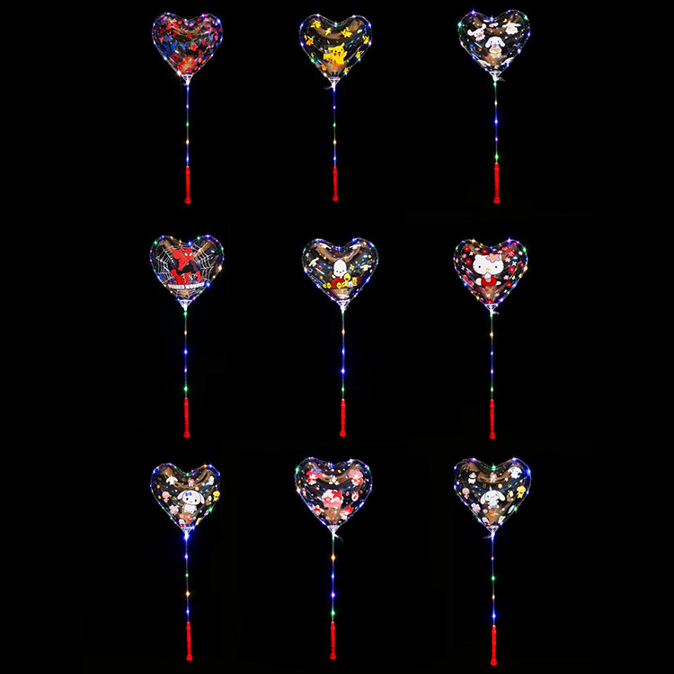 ลูกโป่งโบโบพิมพ์ลายรูปหัวใจ