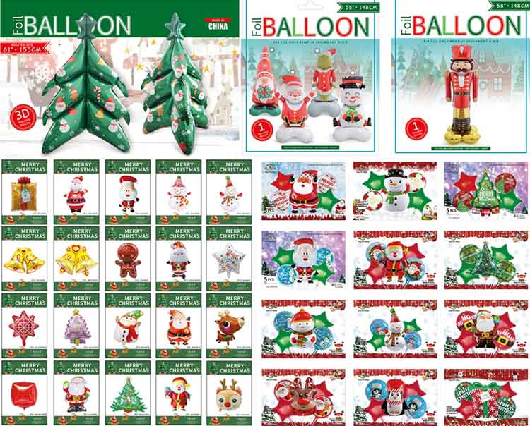 Christmas foil balloons